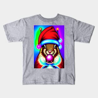 FATHER CHRISTMAS SQUIRREL Kids T-Shirt